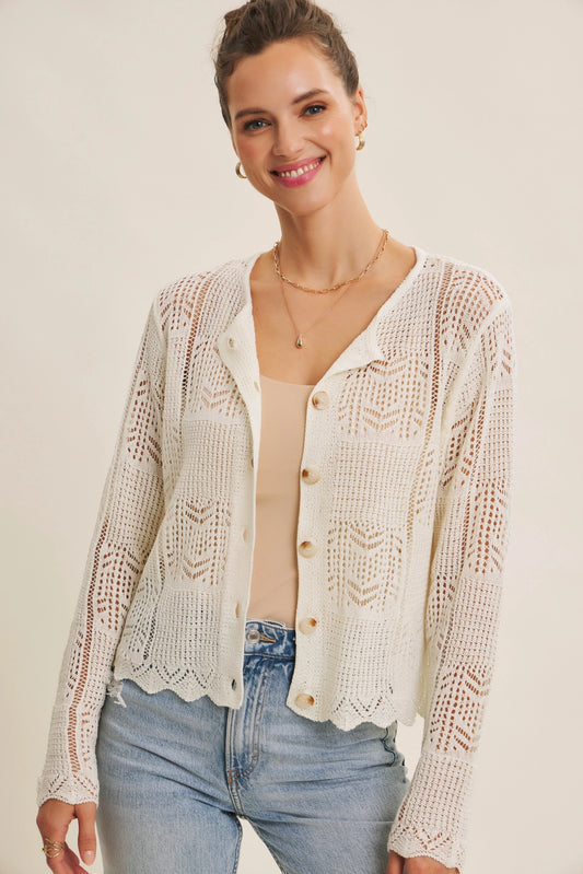 The Coastal Crochet Cardigan