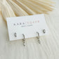 Silver Marquise Hoop Stacking Set #4