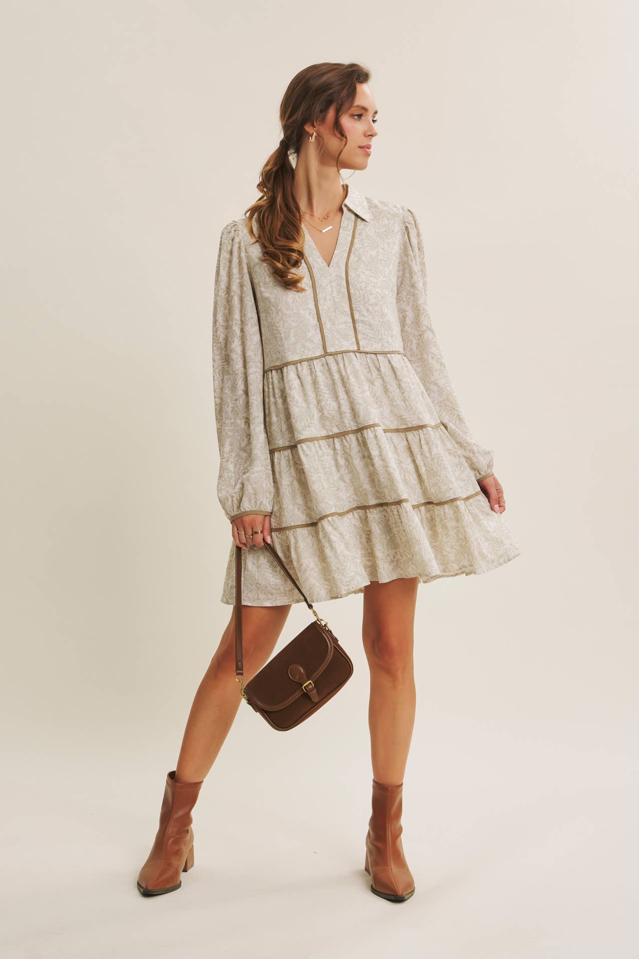 Romantic Toile Mini Dress