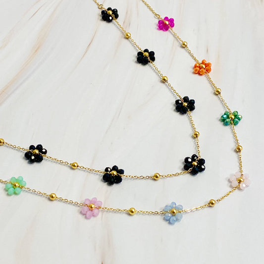 Wildflower Bouquet Beaded Necklace