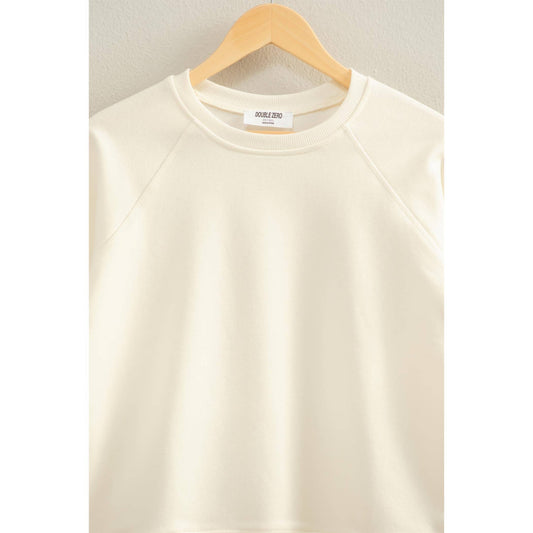 Soft + Slouchy Raglan Pullover I White