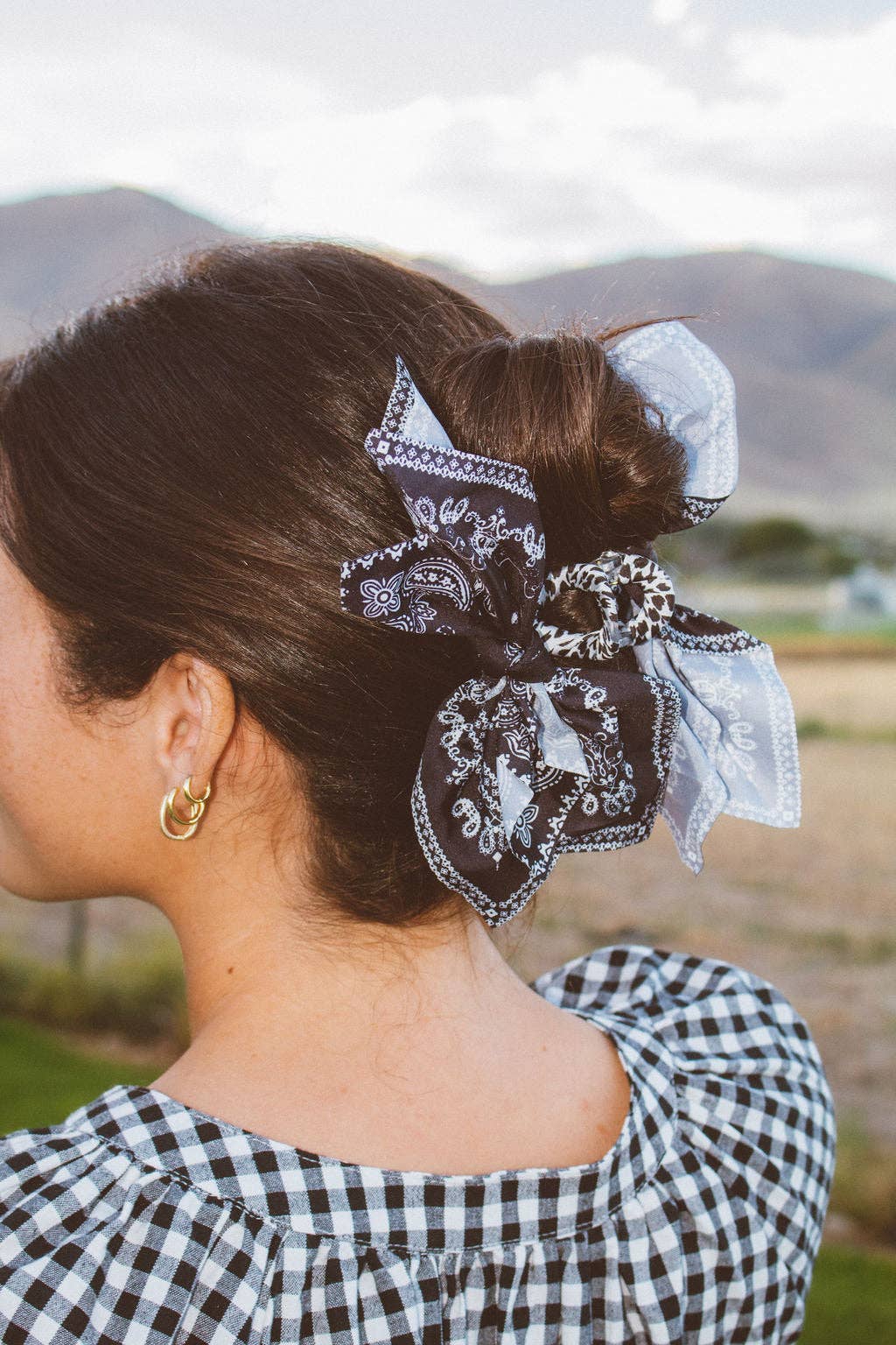Paisley Claw Clip I Red