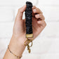 Black Leather Keychain