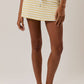 Butter Yellow Striped Skirt
