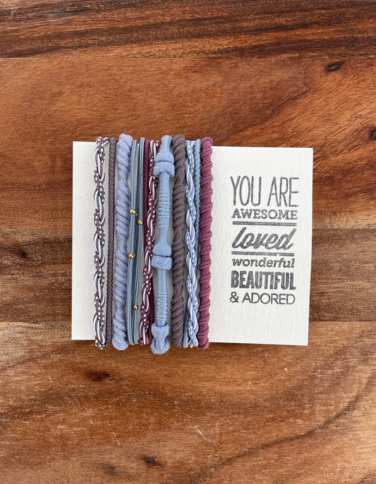 Boho Hair Ties | Blue & Purple