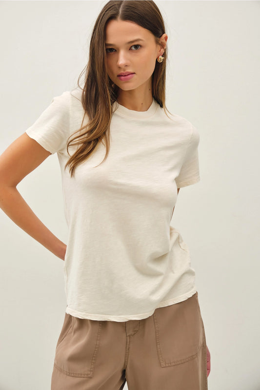 Acid Wash Cotton T-Shirt