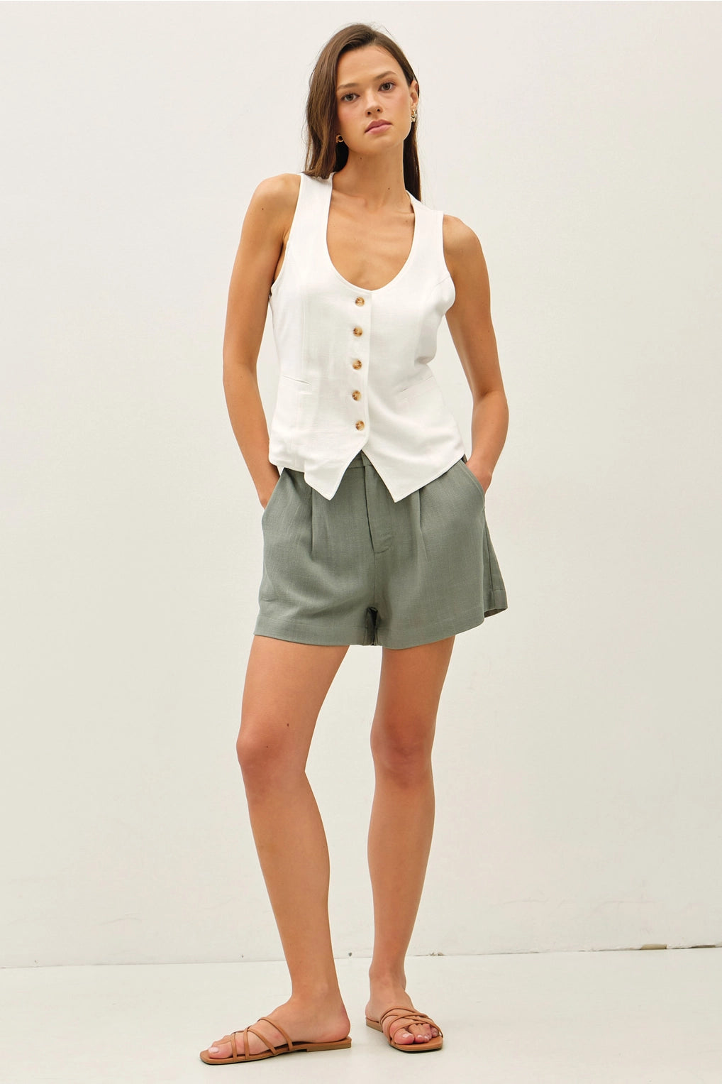 Classic Linen Vest