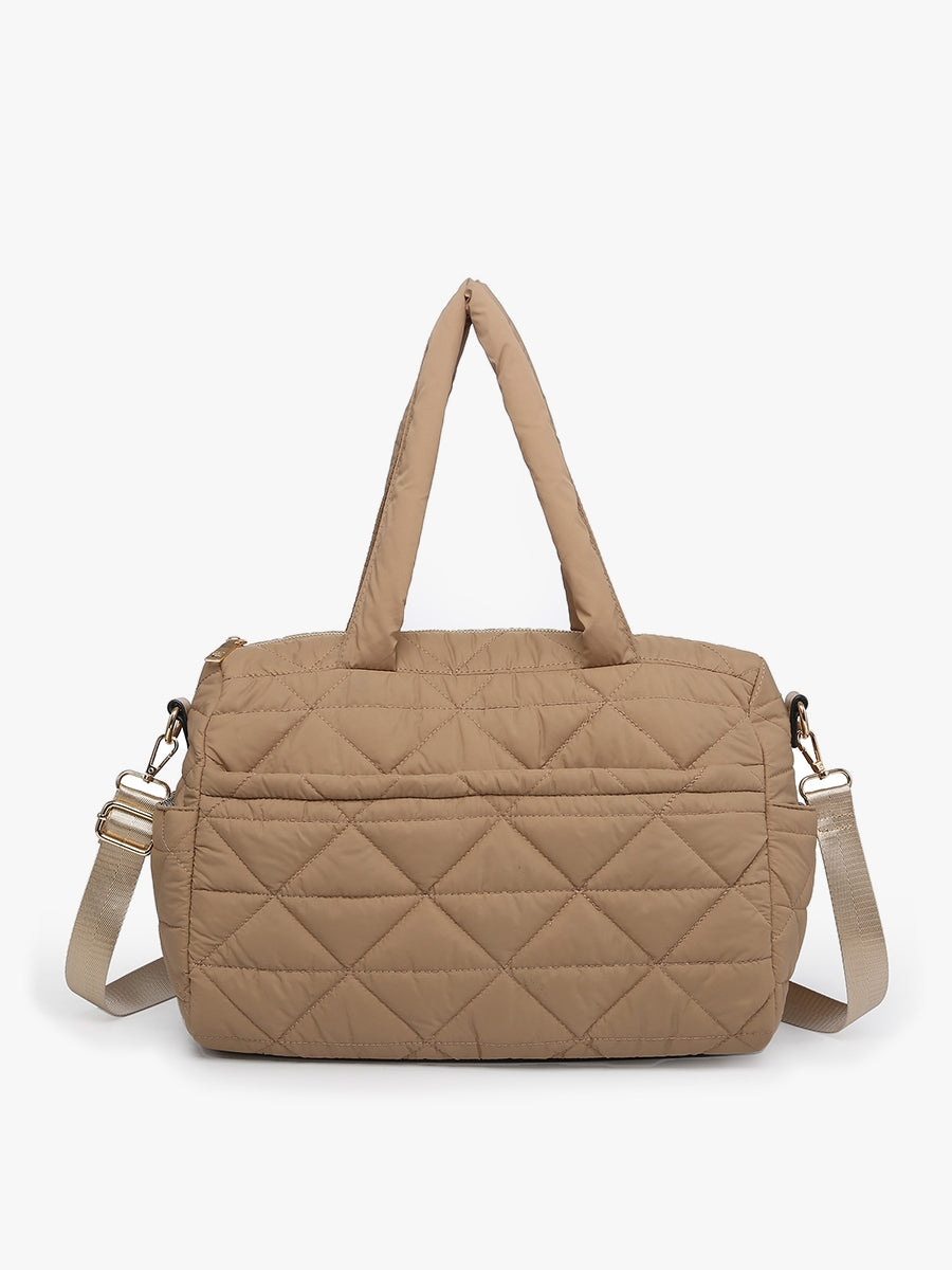 Quilted Travel Bag - Taupe