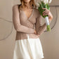 V-Neck Sheer Cardigan