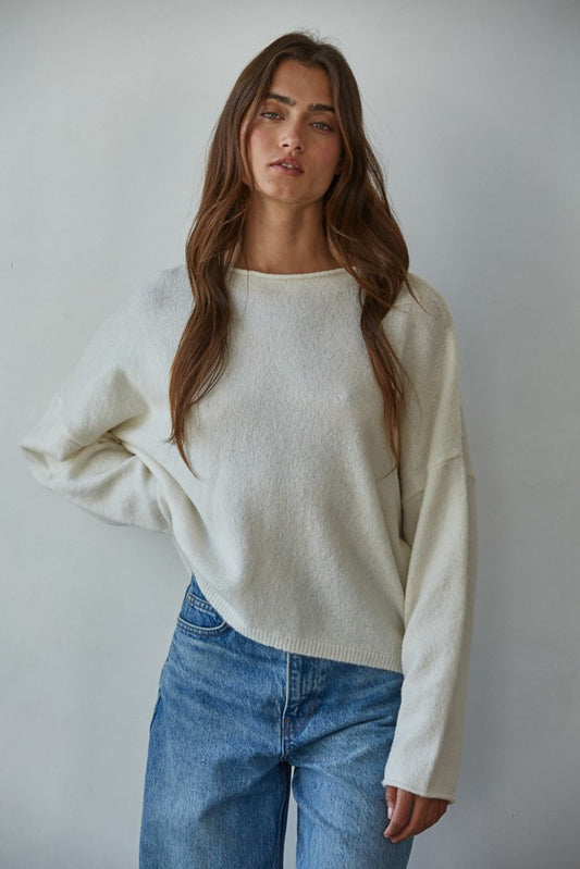 Ivory Ease Pullover Sweater