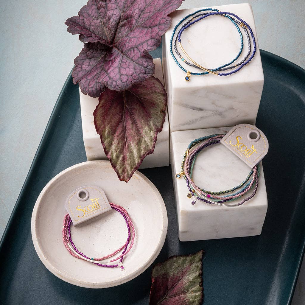 Simply Chic Bracelet Trio I Pewter & Gold