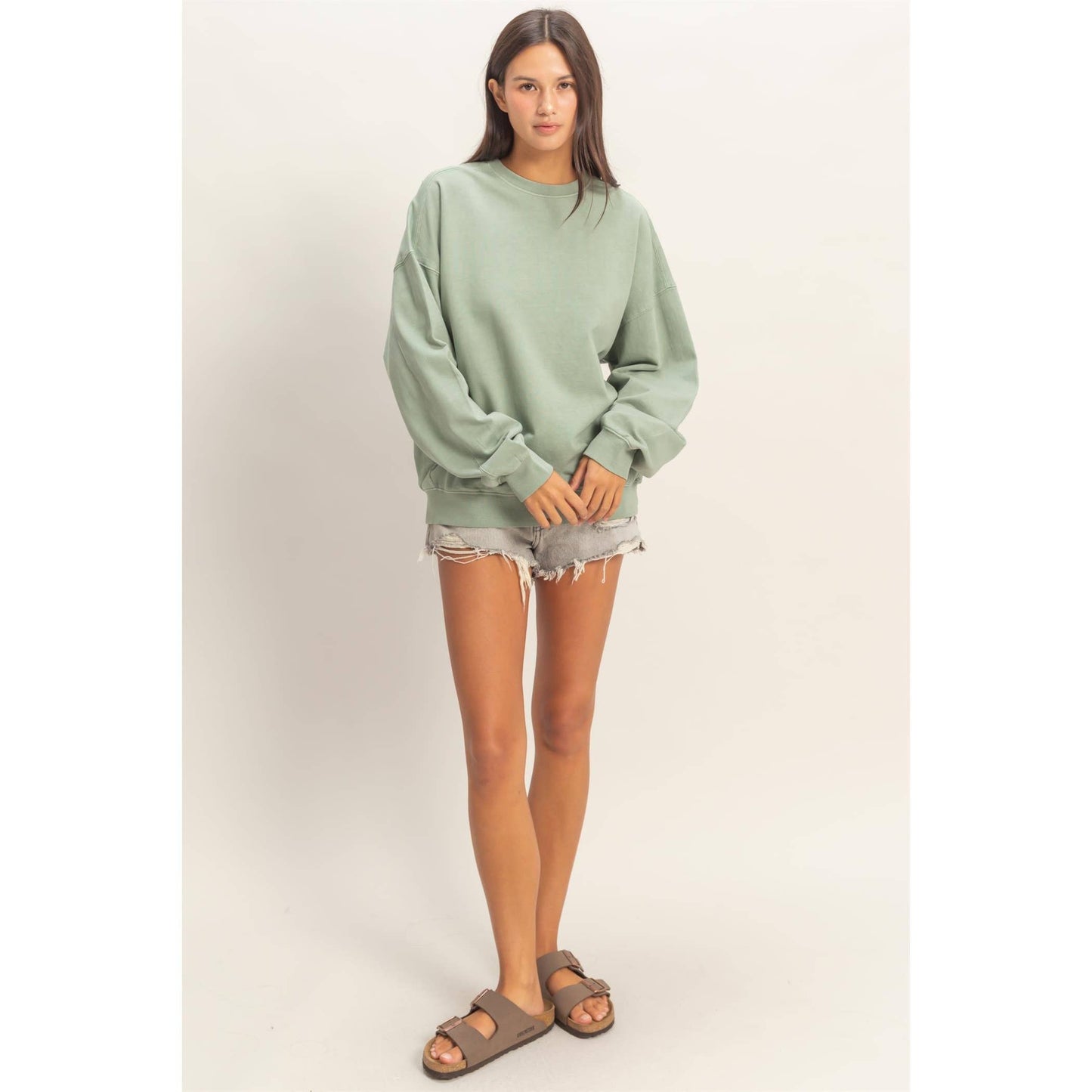 Ribbed Crew II Green