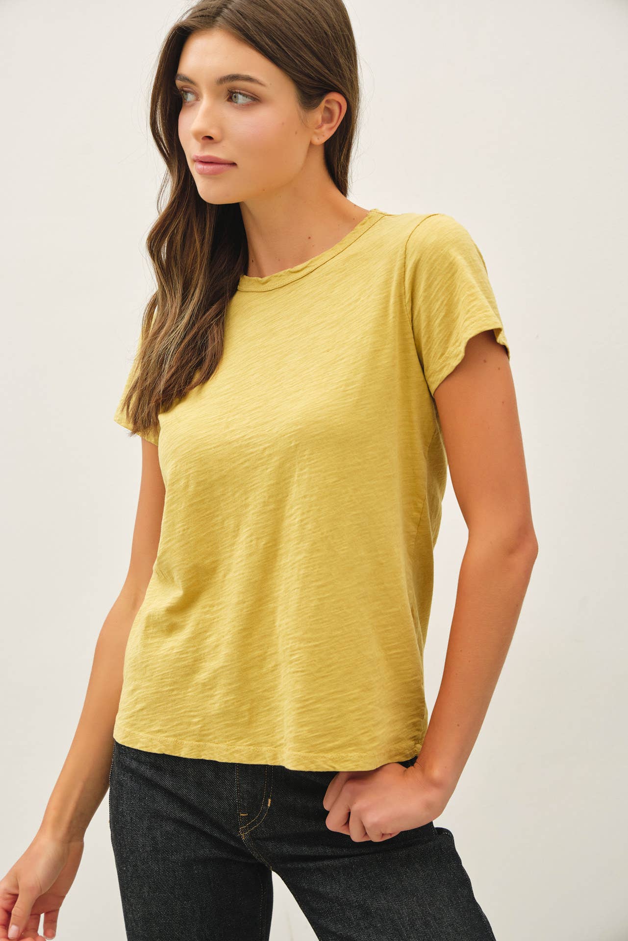 Charcoal Blue Basic Tee