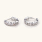 Celia Circle Gem Huggies I Silver