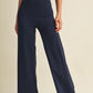 The Soft Stretch Wide Leg Pants I Navy