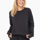 Organic Cotton Blend Crew Neck - Black