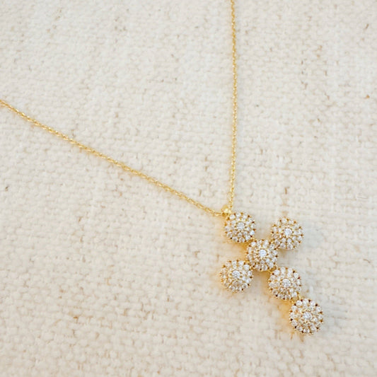 Dainty Sparkle Cross Necklace