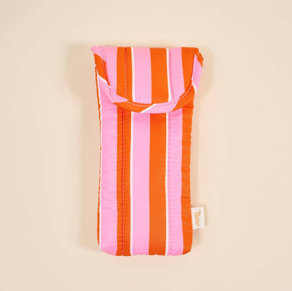 Puffy Sunglasses Case I Sicily Stripes Pink