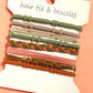 Hair Tie & Bracelet | Olive & Rust