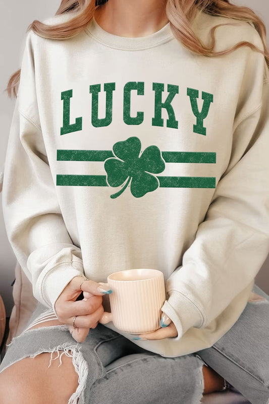 Lucky Clover Graphic Sweatshirt
