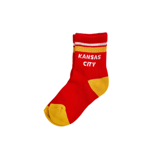 Youth KC Red Crew Socks