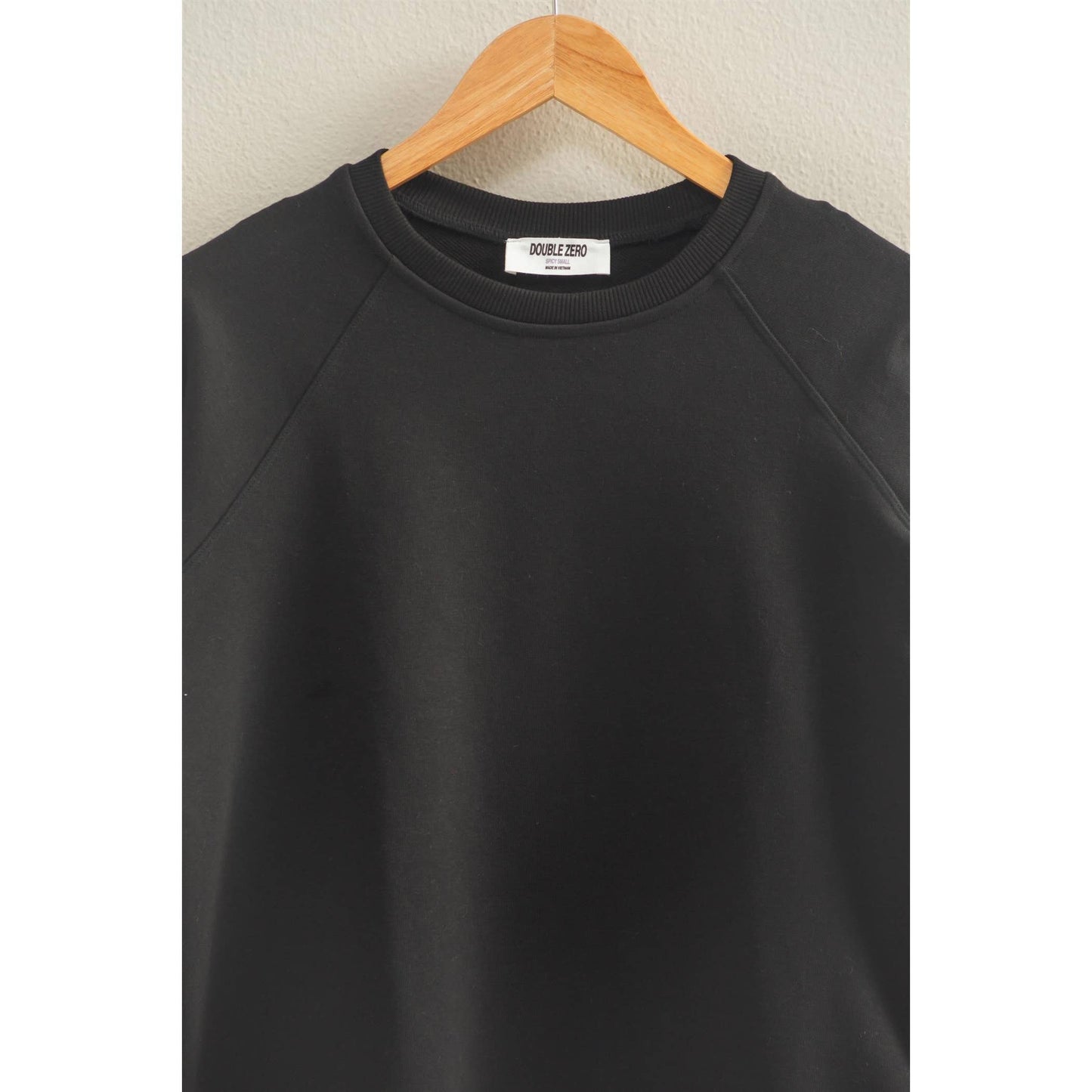 Soft + Slouchy Raglan Pullover I Black
