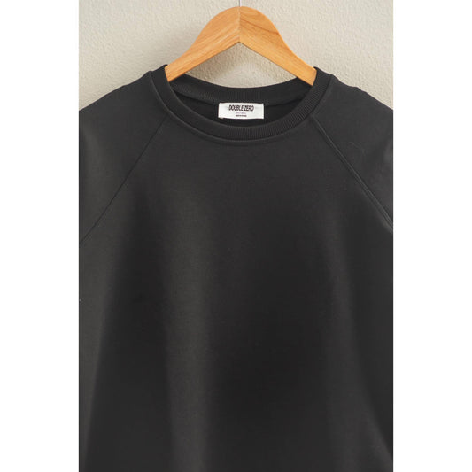 Soft + Slouchy Raglan Pullover I Black