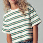 Vintage Washed Striped Cotton Tee