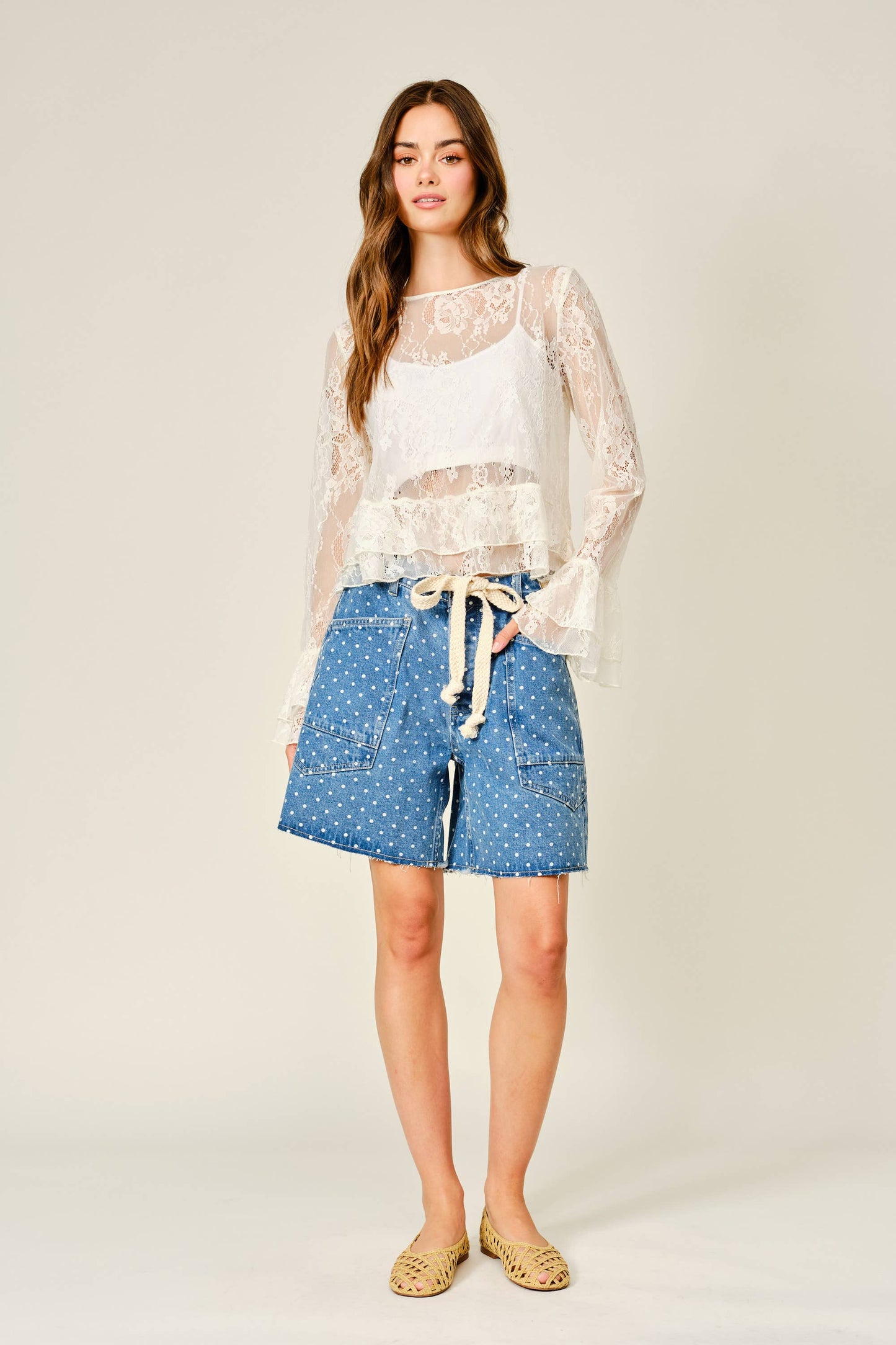 Polka Dot Barrel Shorts