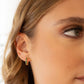 Emerald Huggie Hoop Earrings