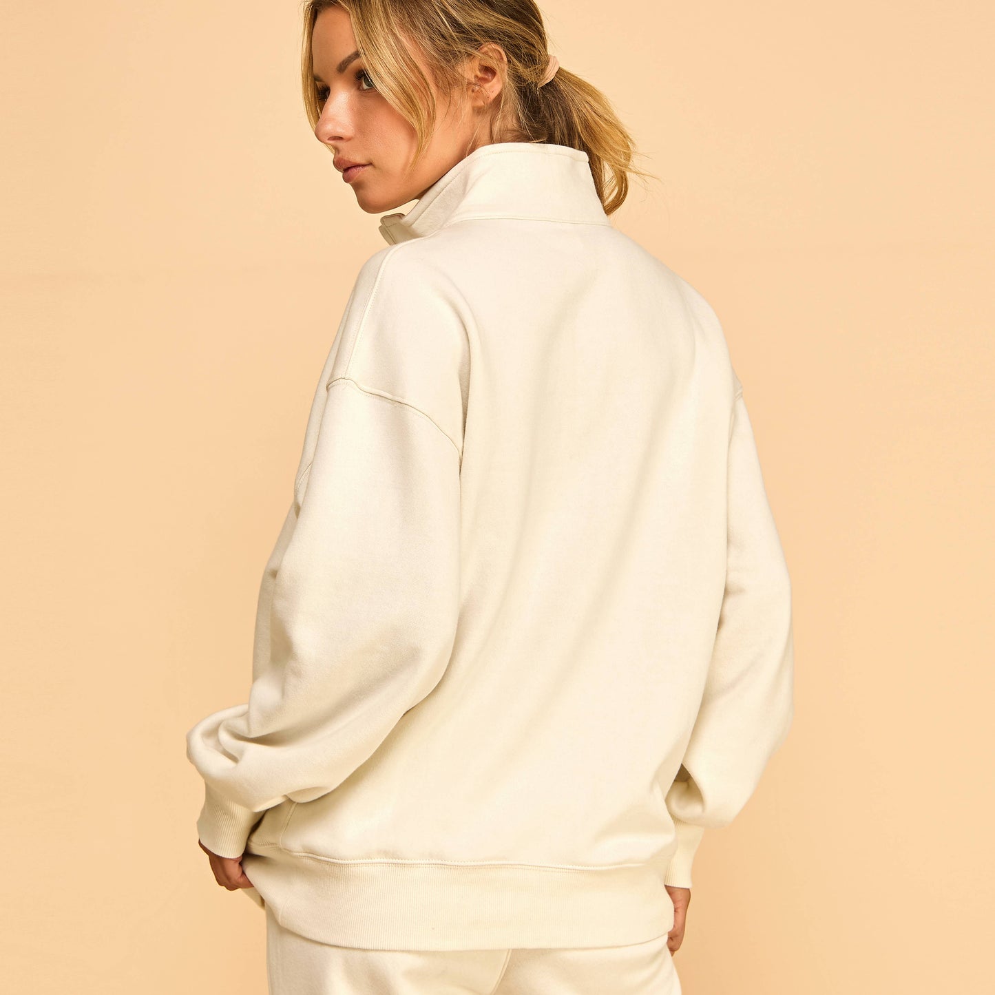 Mock Neck Sweatshirt I Heather Grey