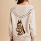 Chunky Knitted Horse Cardigan
