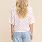 Open Knit Drop Shoulder Top