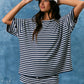 Navy Striped Boyfriend Tee