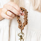 Brown Leather Keychain