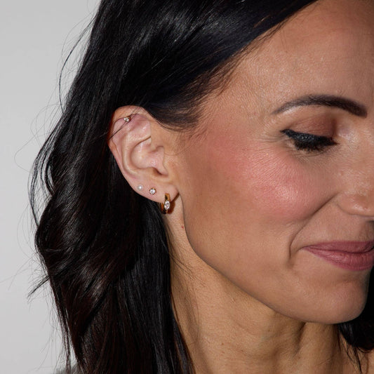 Gold Essential Dainty Earrings Set: Gold