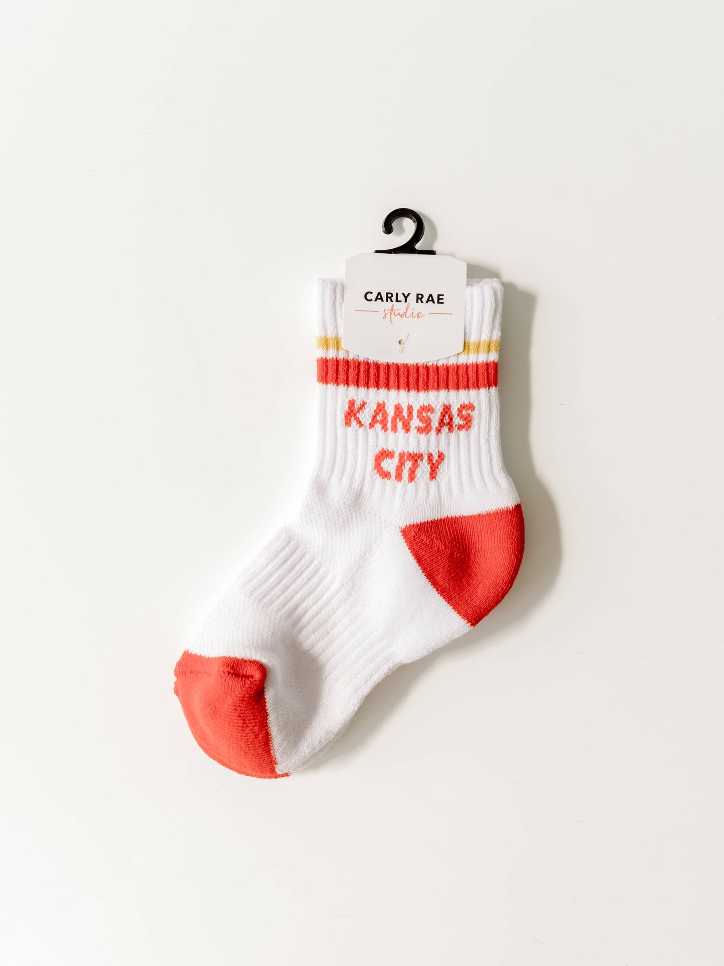 Youth KC White Crew Socks