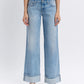 Low Rise Cuffed Baggy Wide Jeans