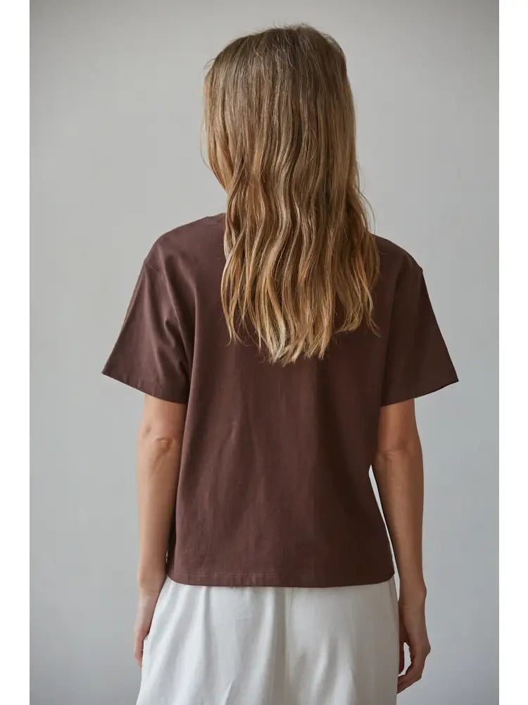 Everyday Essential Cotton Tee I Cocoa