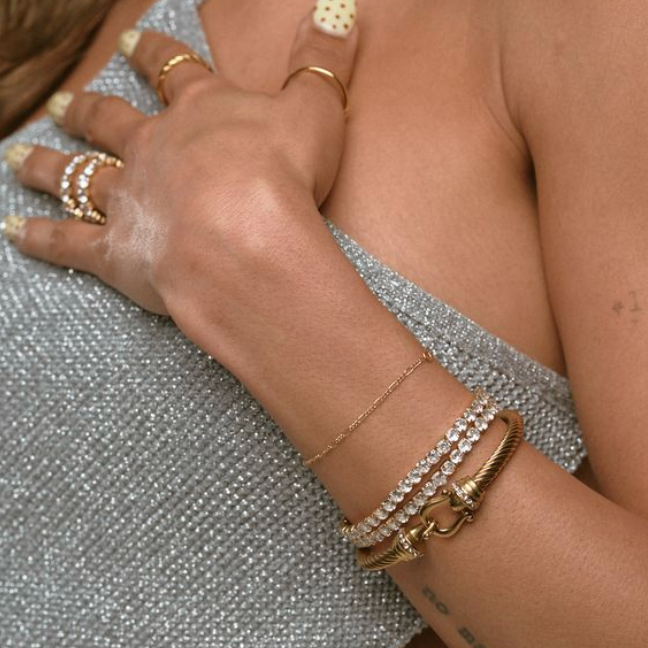 Elastic Tennis Bracelet - Gold
