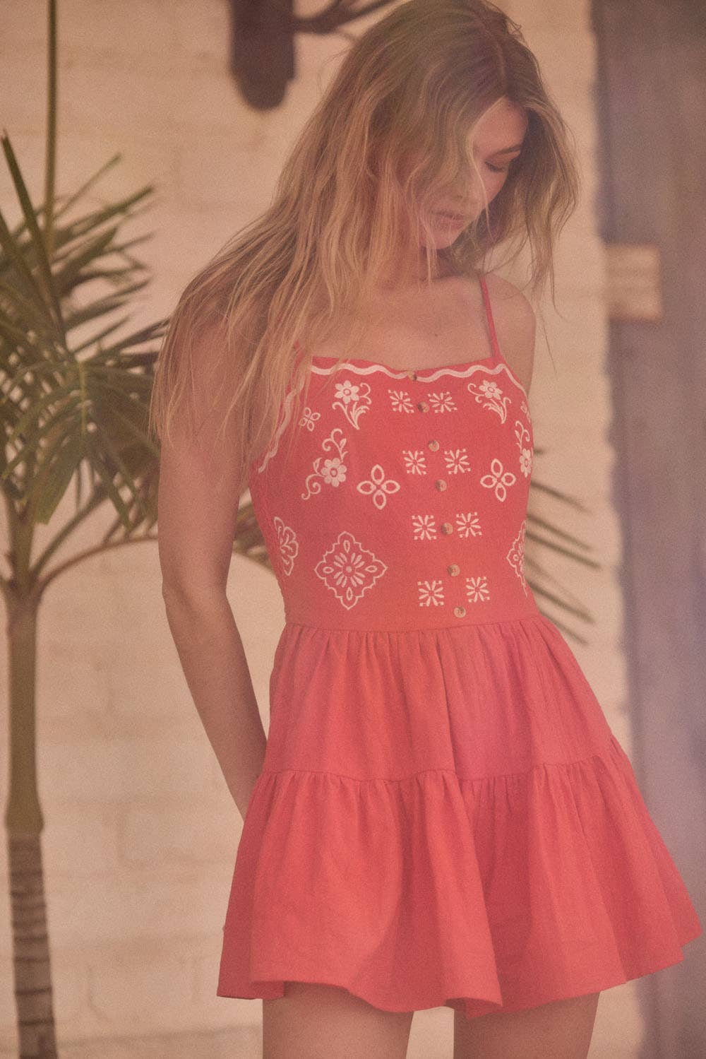 Floral Embroidered Romper