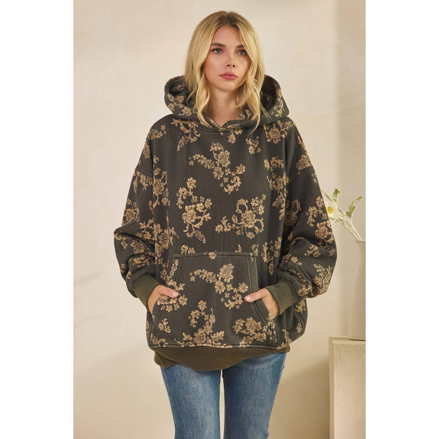 Sunday Hoodie I Coral Combo