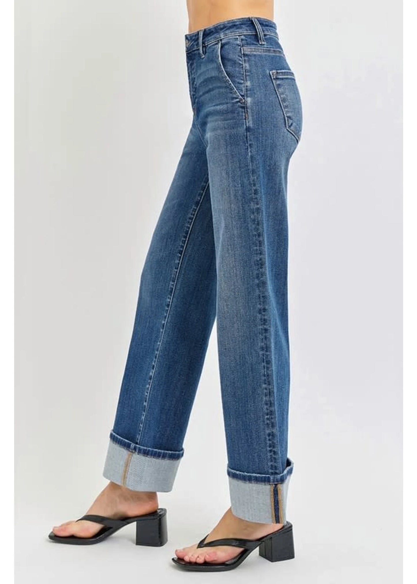 Tummy Control High Rise Wide Jeans