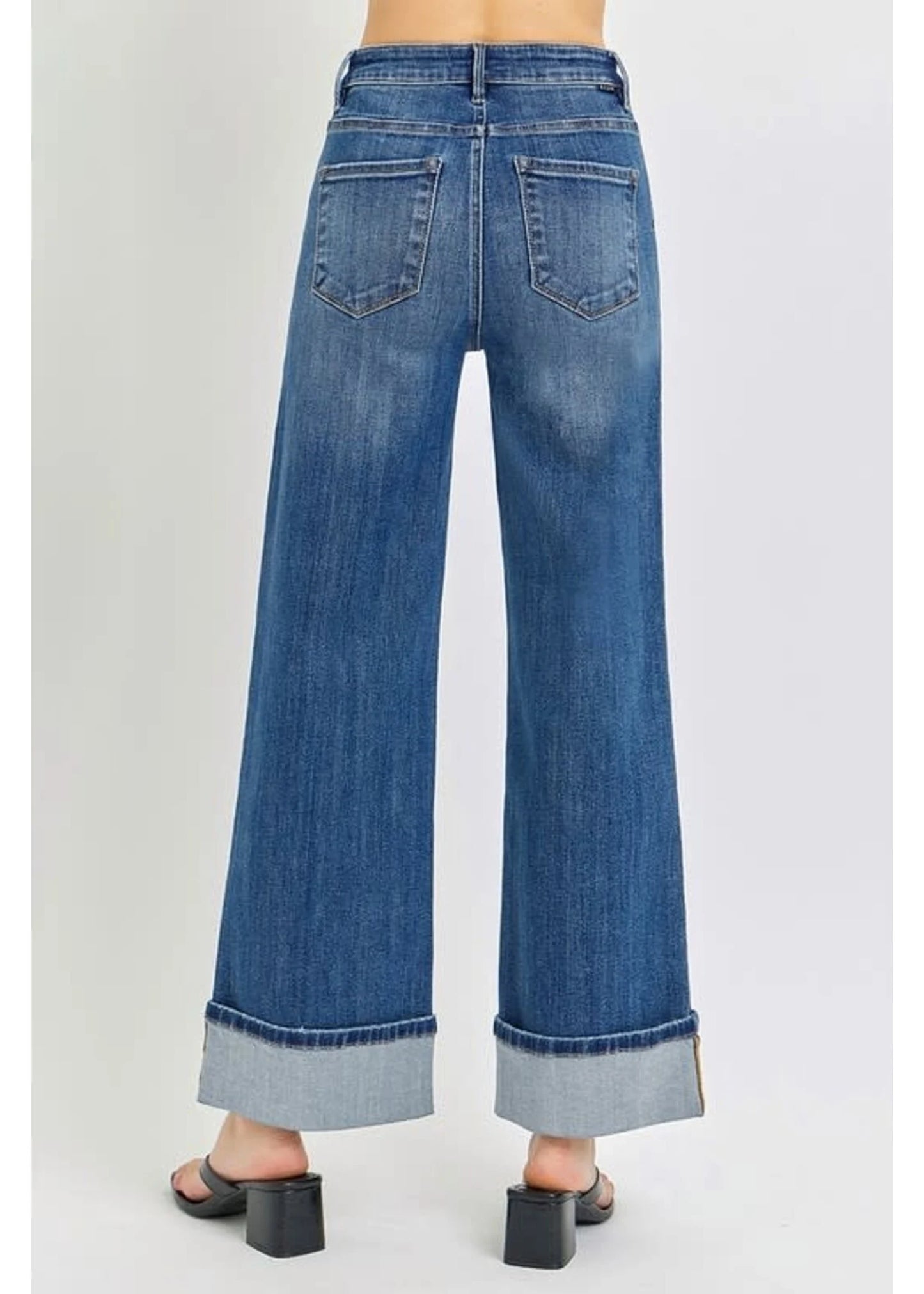 Tummy Control High Rise Wide Jeans