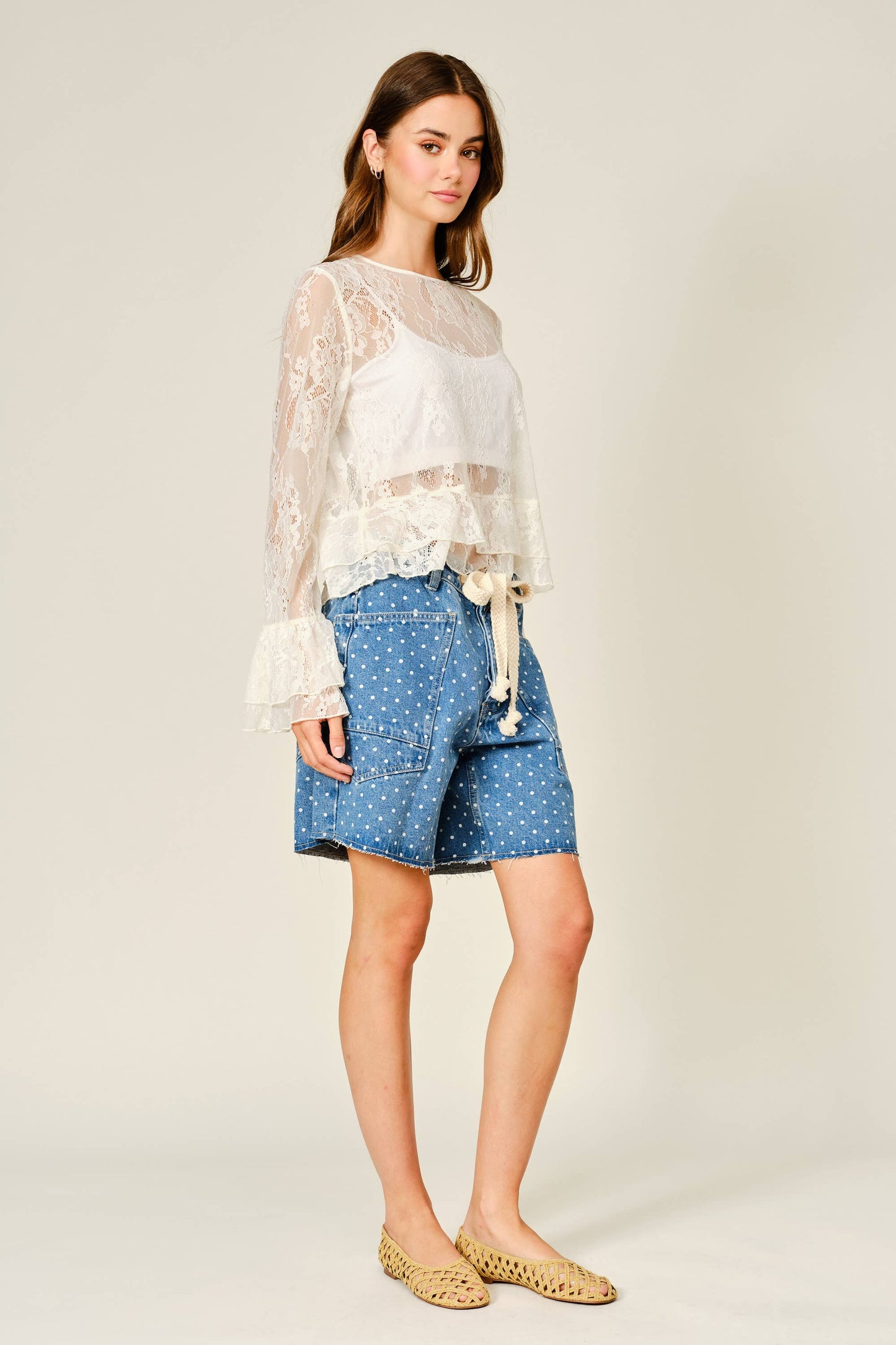 Polka Dot Barrel Shorts