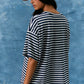 Navy Striped Boyfriend Tee