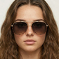 Ace I Unisex Aviator Sunglasses I Jet Black