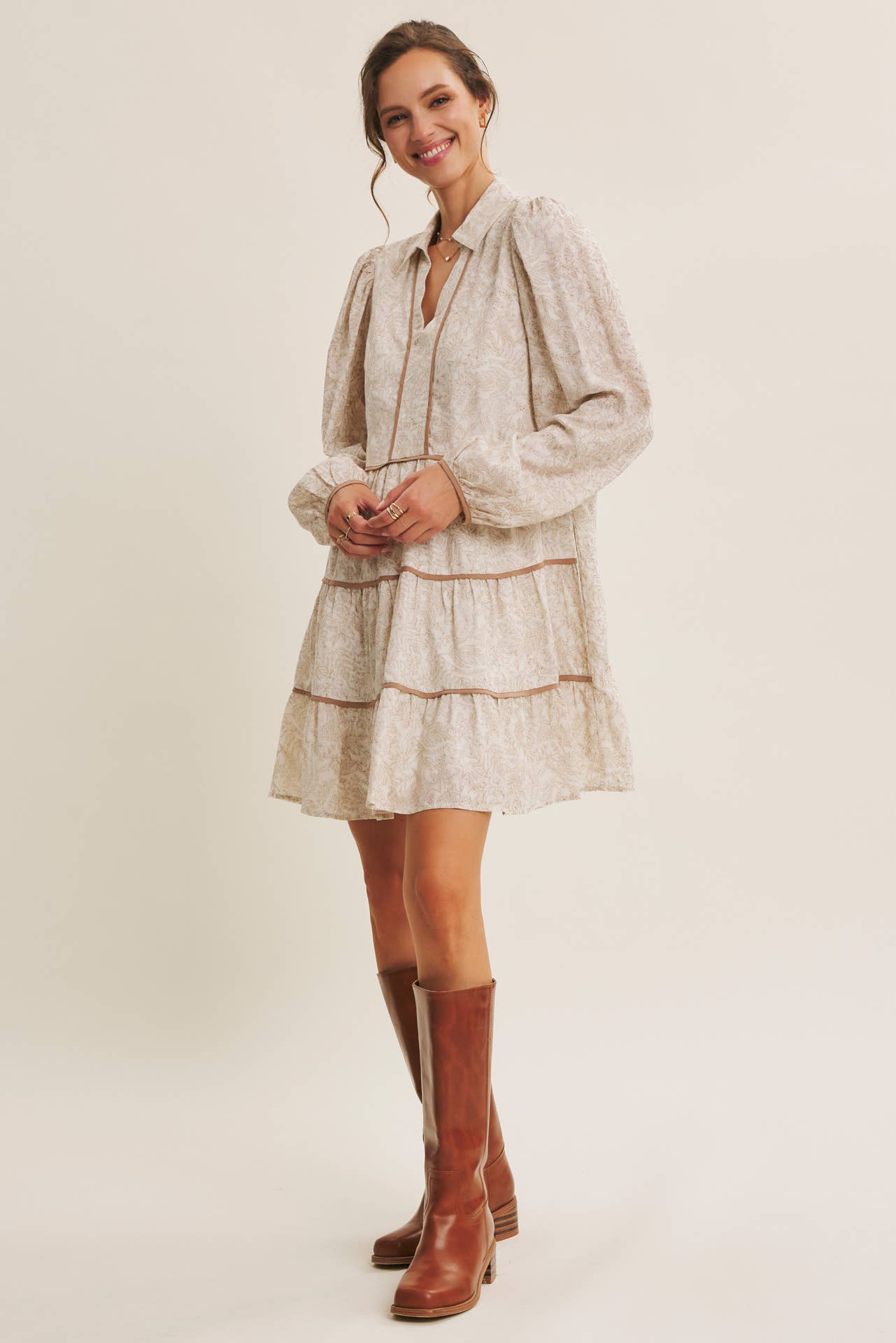 Romantic Toile Mini Dress
