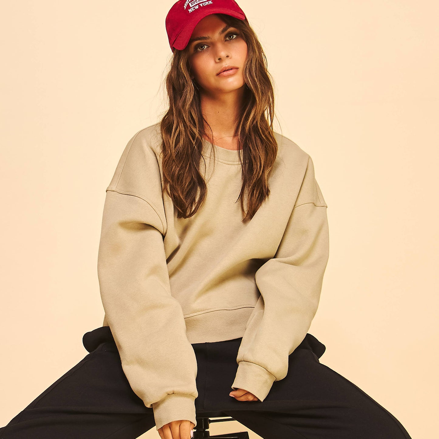 Everyday Fleece Crew I Pink