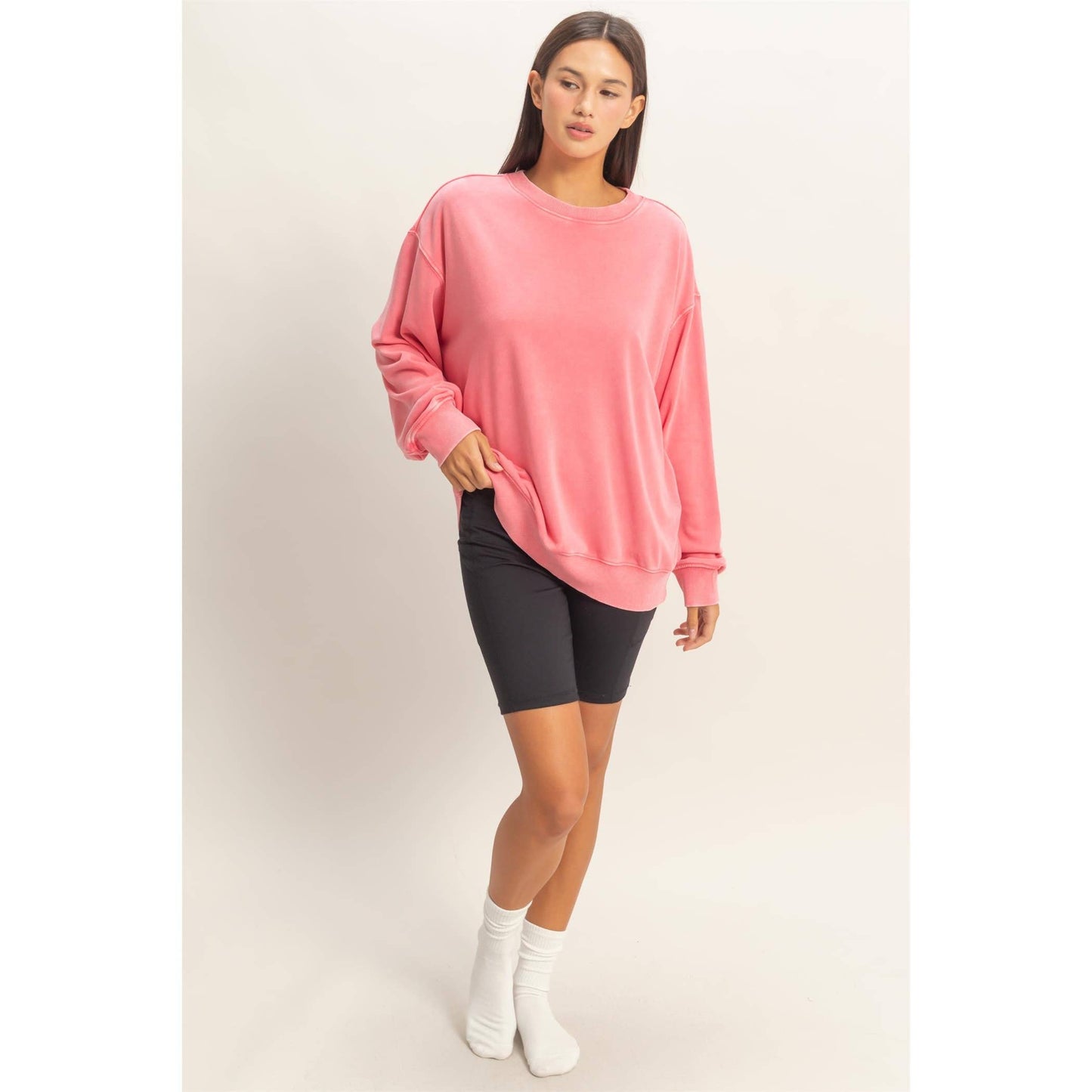 Mineral Washed Crew II Black